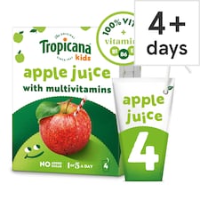 Tropicana Kids Pressed Apple Juice 4 x 150ml