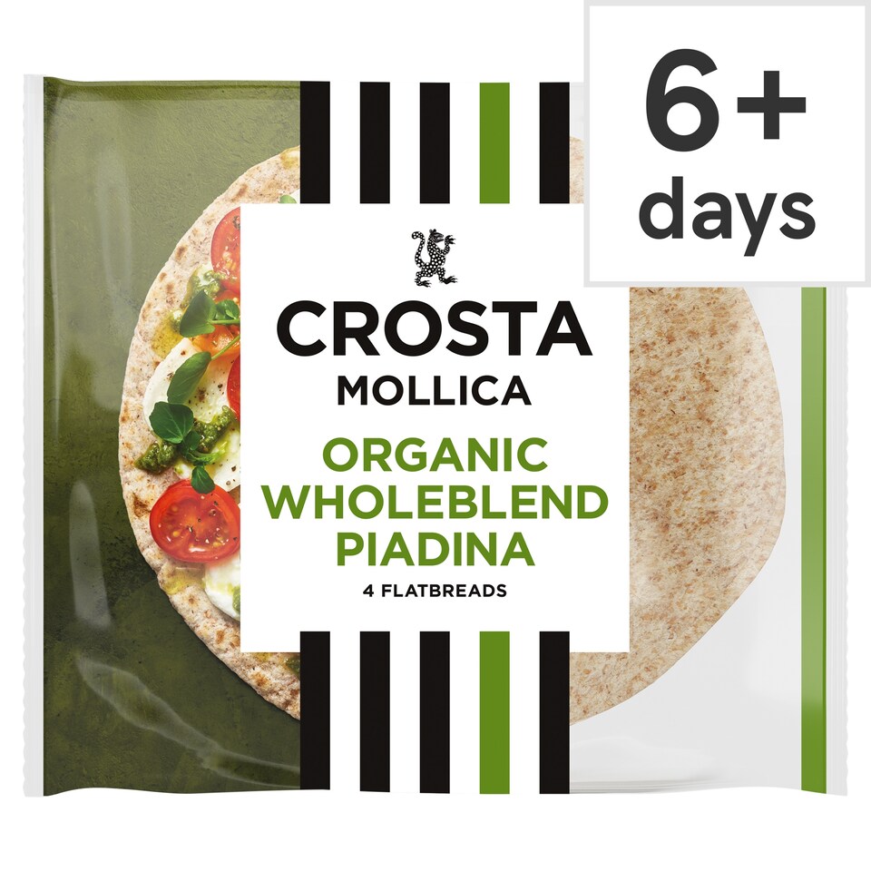 Crosta Mollica 4 Wholeblend Organic Piadina Flatbreads 300g