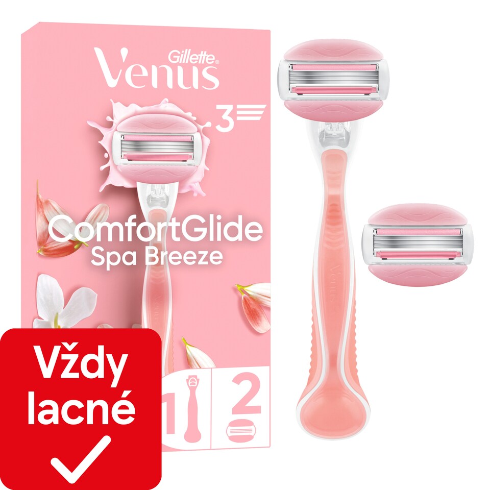 obrázok 1 z Gillette Venus ComfortGlide Dámsky Holiaci Strojček Spa Breeze, Náhradné Holiace Hlavice