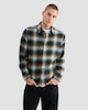 image 1 of F&F Pure Cotton Flannel Check Print Shirt in Khaki