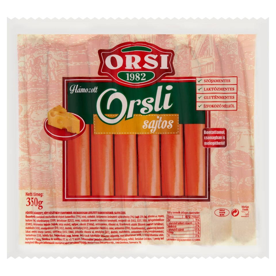 Orsi hámozott sajtos orsli 350 g