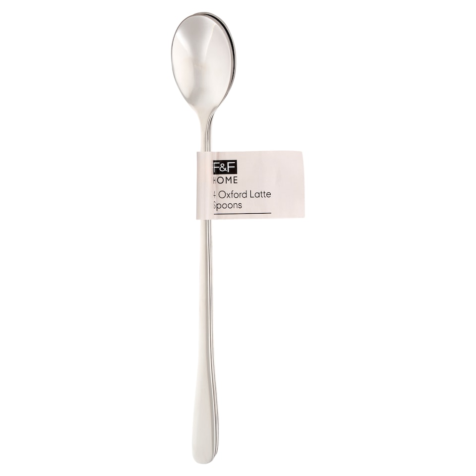 F&F Home Oxford Stainless Steel Latte Spoons 4 pcs