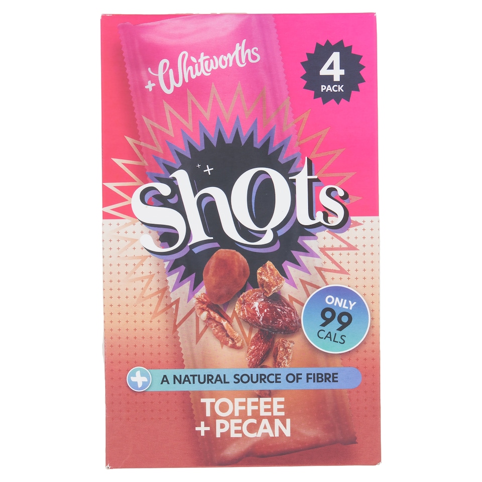 image 1 of Whitworths Toffee & Pecan Shots 4X25g