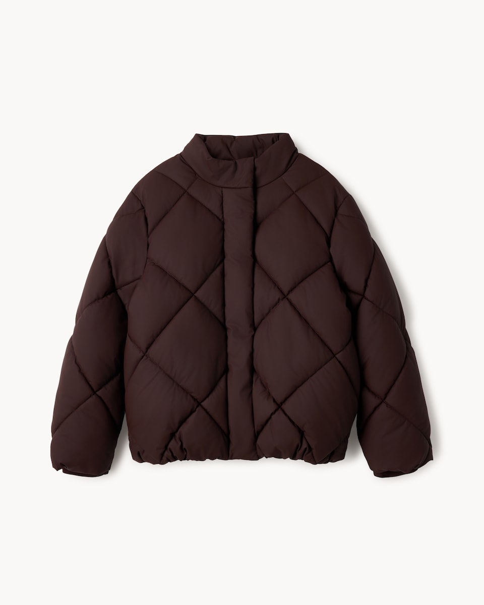 image 1 of F&F Girls Shower Resistant Padded Coat in Brown
