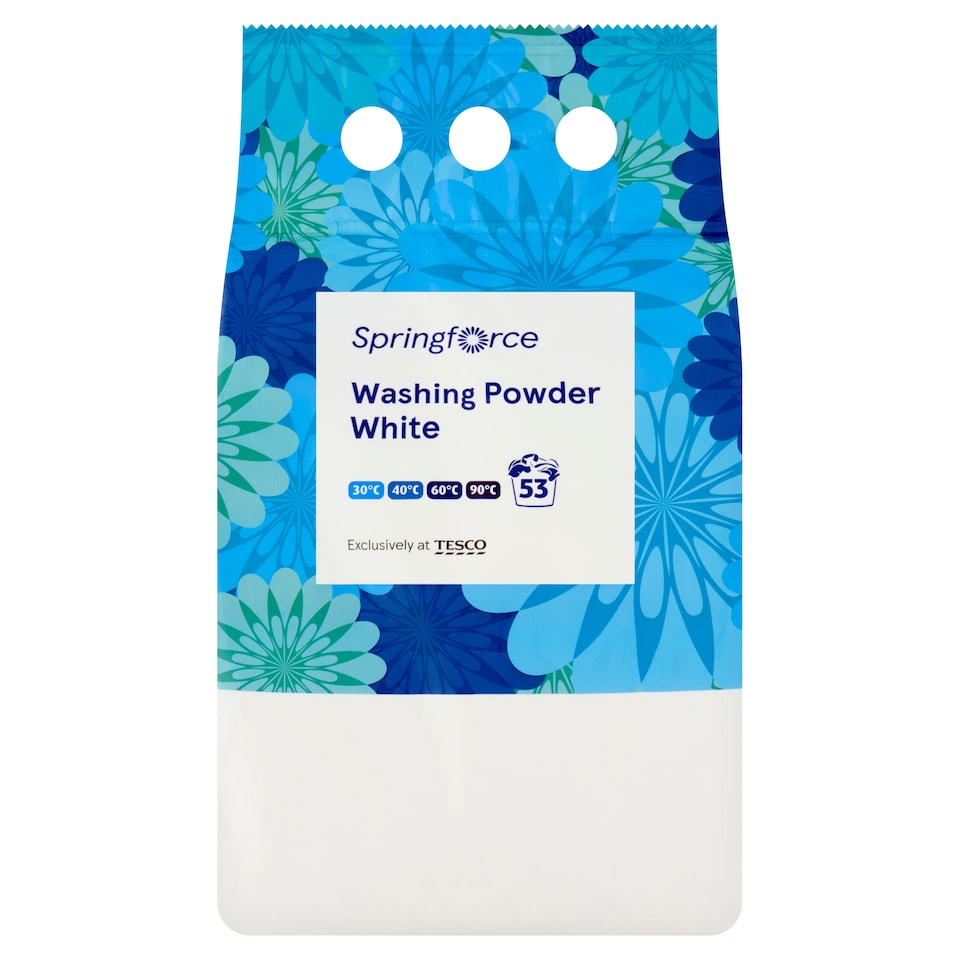 Springforce Washing Powder White 53 Washes 3.75 kg