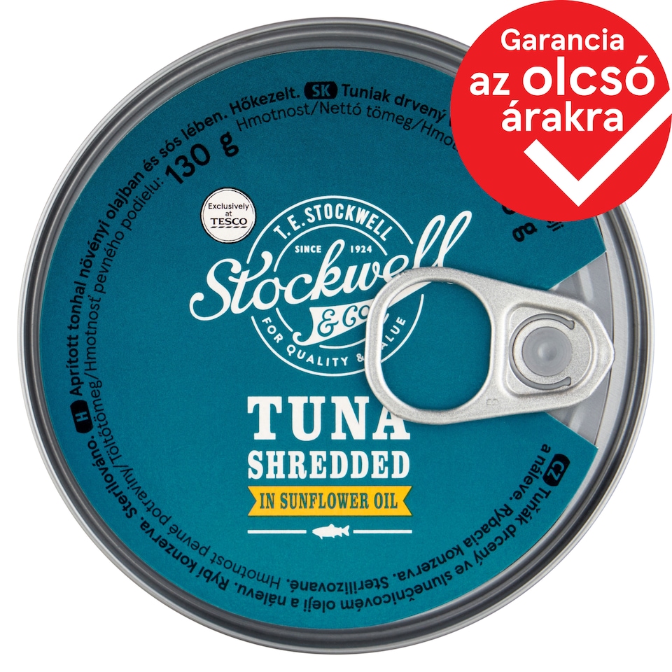 Stockwell & Co. aprított tonhal növényi olajban és sós lében 185 g