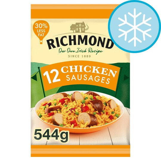 Richmond 12 Chicken Sausages 544G Tesco Groceries