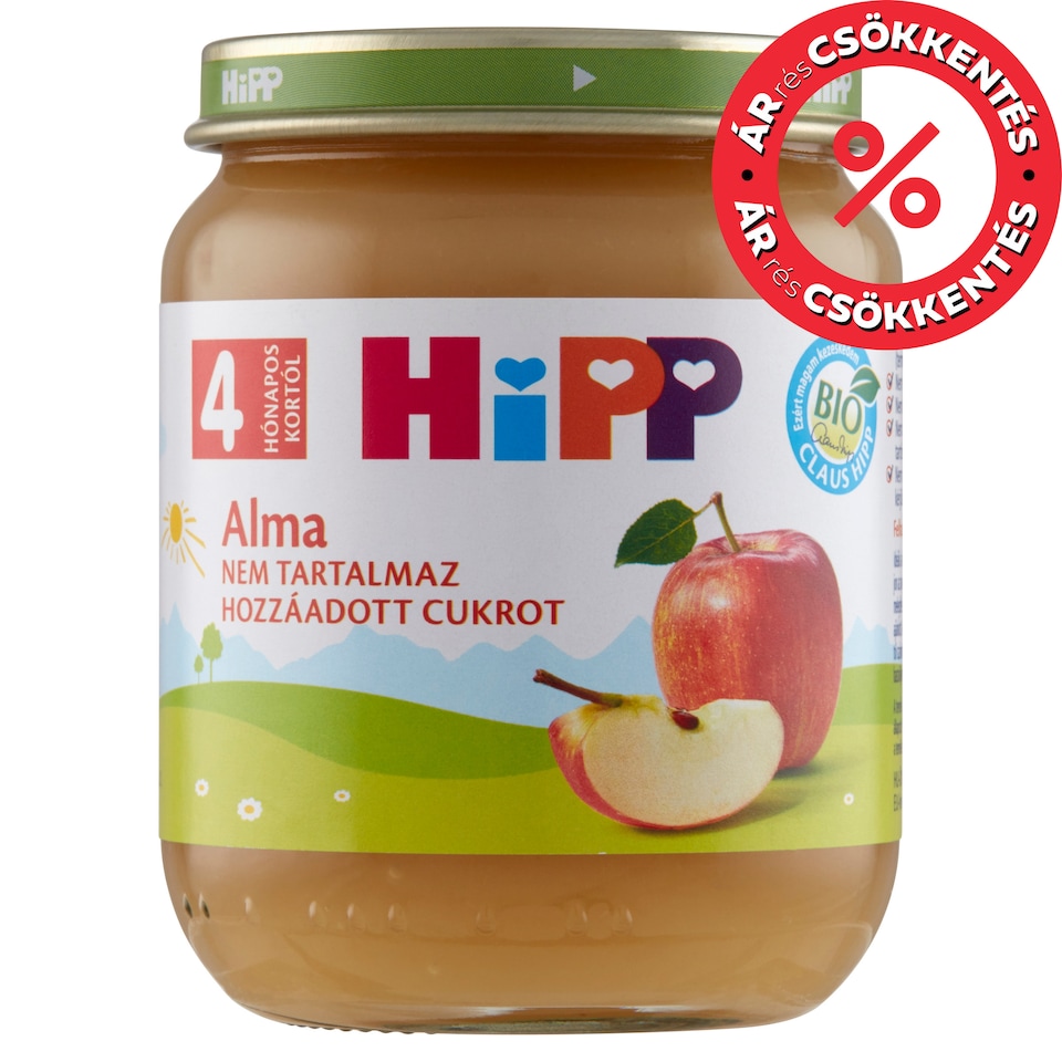 HiPP BIO alma gyümölcsdesszert 4 hónapos kortól 125 g