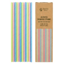 Swantex Bright Mixed Paper Straws 80 Pack