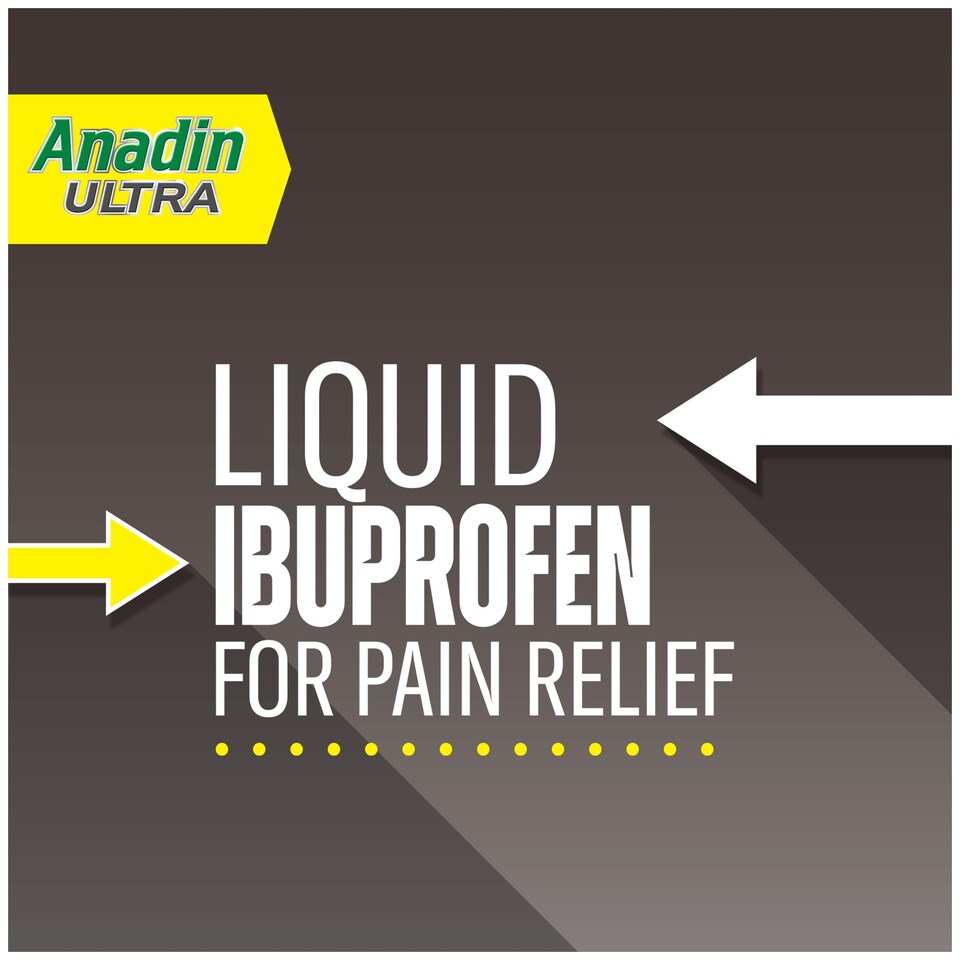 image 1 of Anadin Ultra Ibuprofen Pain Relief Liquid Capsules 16s
