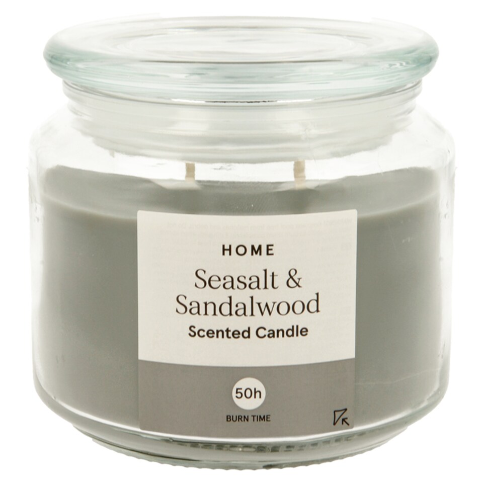 Tesco 317G Scented Candle Seasalt & Sandalwood