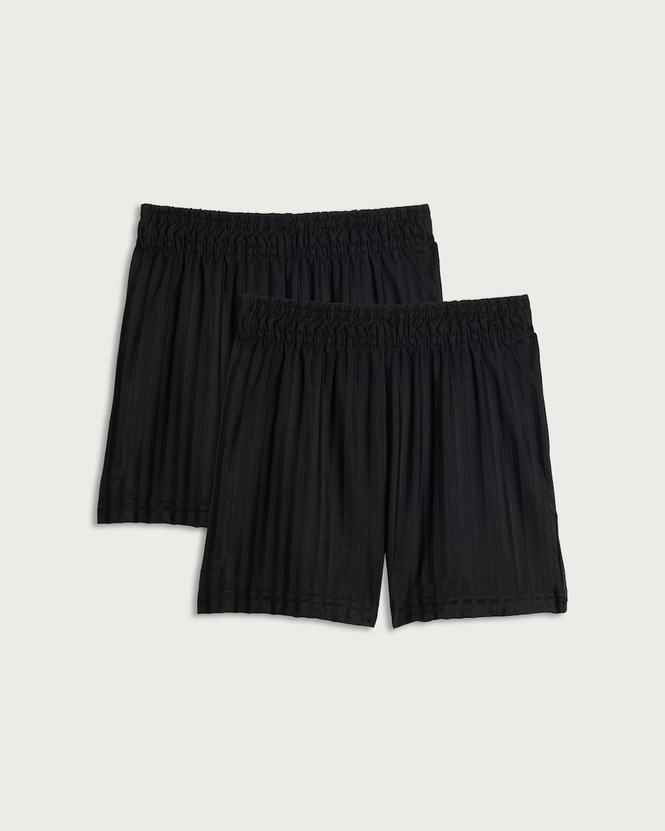 image 1 of F&F School Unisex 2-Pack Football Shorts in Black