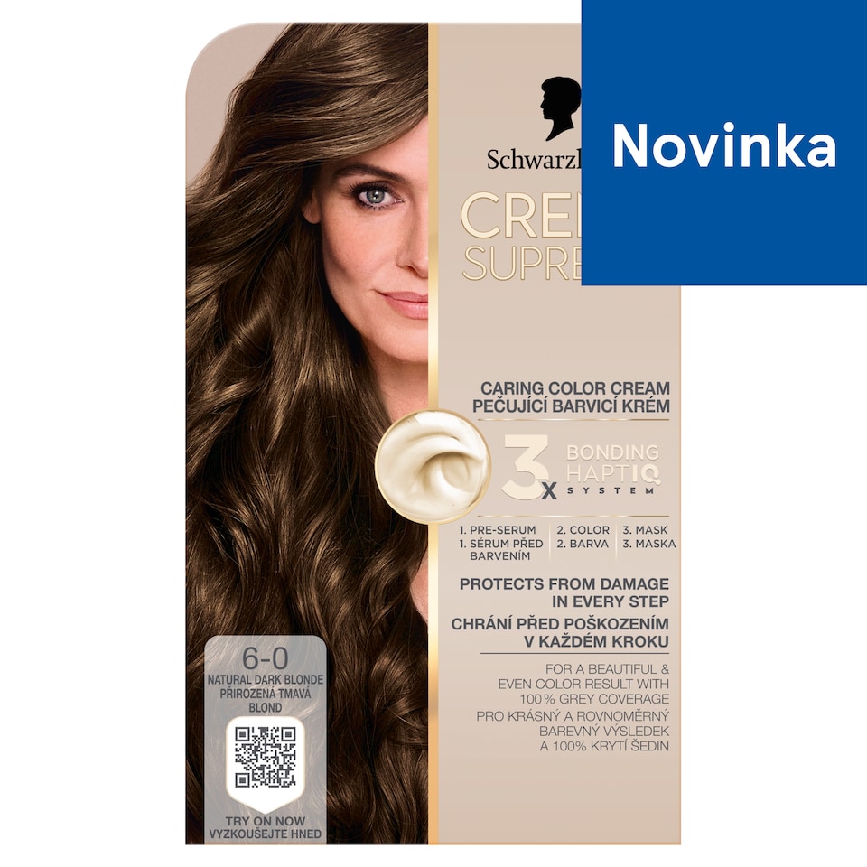 Schwarzkopf Creme Supreme Farba na vlasy 6-0 Prirodzená tmavá blond