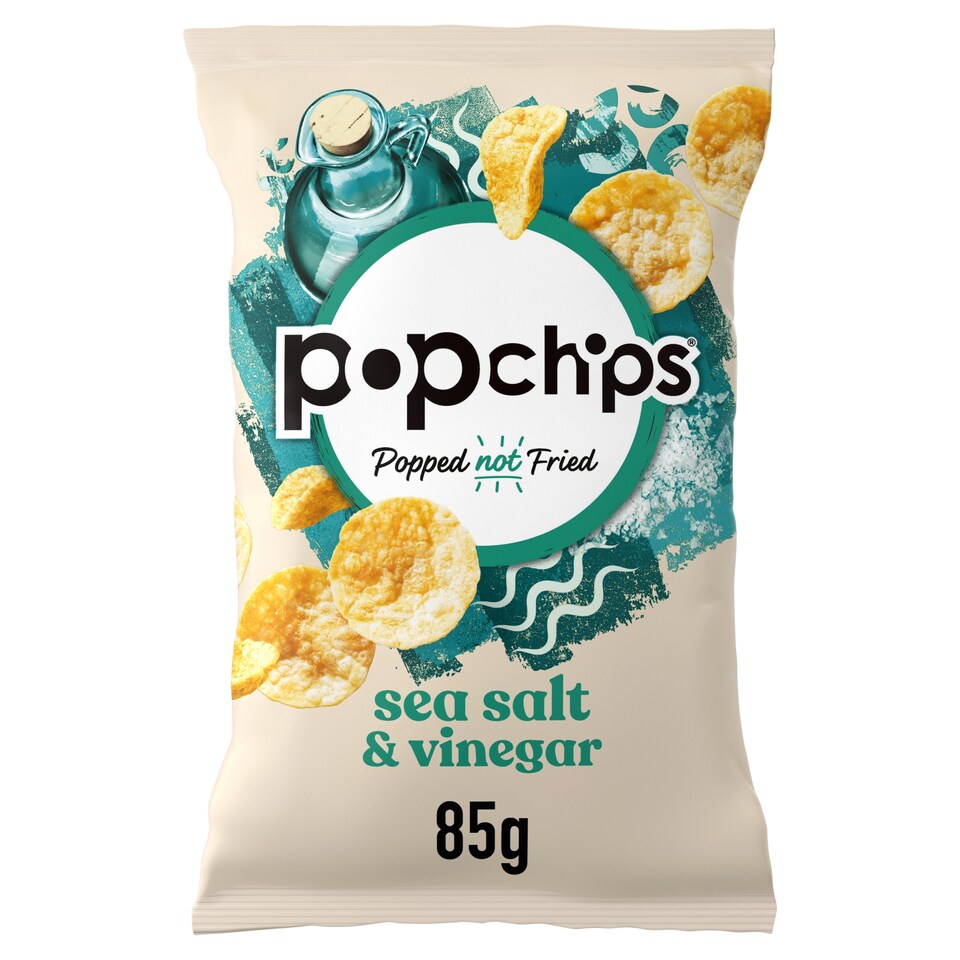 image 1 of Popchips Sea Salt & Vinegar Sharing Crisps 85g