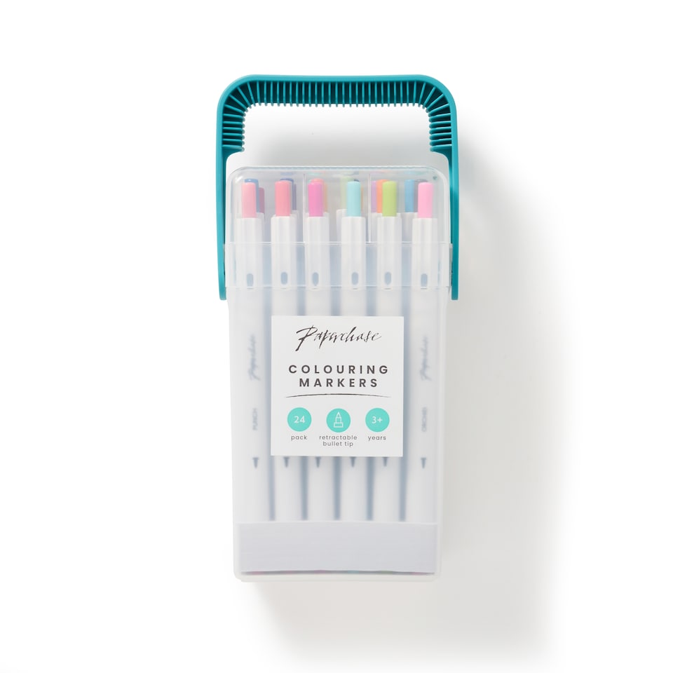 image 1 of Paperchase Retractable Markers 24 Pack