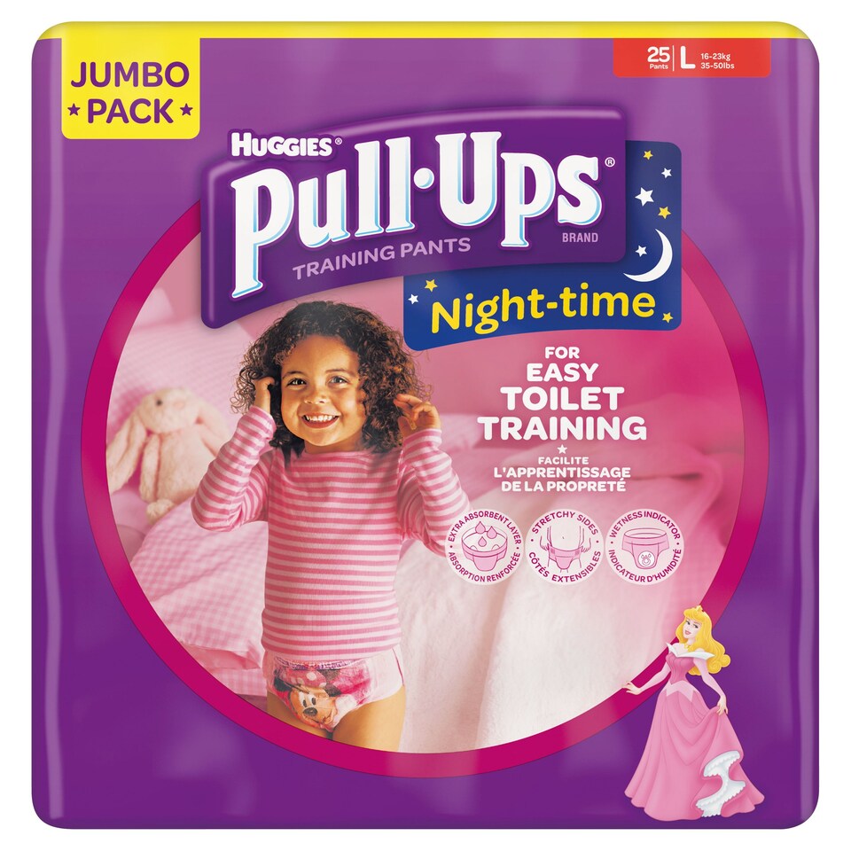 Huggies Pull Ups Night Time Girls Large 25 Pack