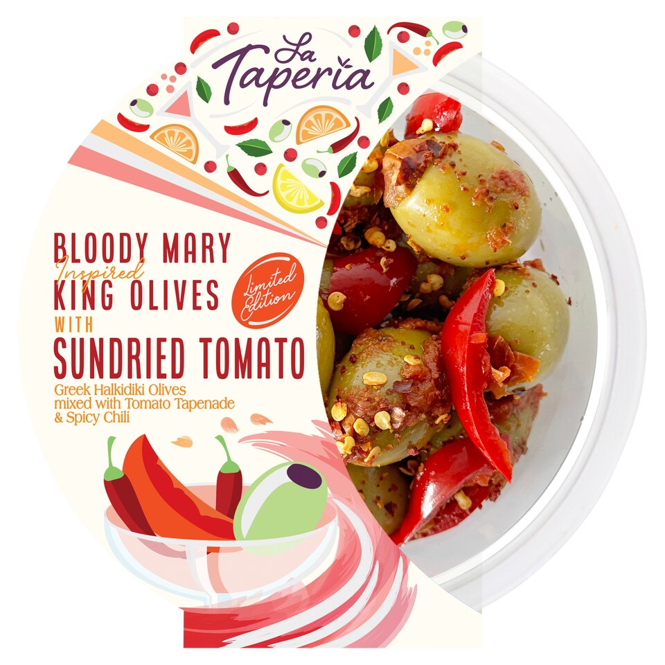 LA TAPERIA BLOODY MARY INSPIRED KING OLIVES STUFFED WITH SUNDRIED TOMATO 150g