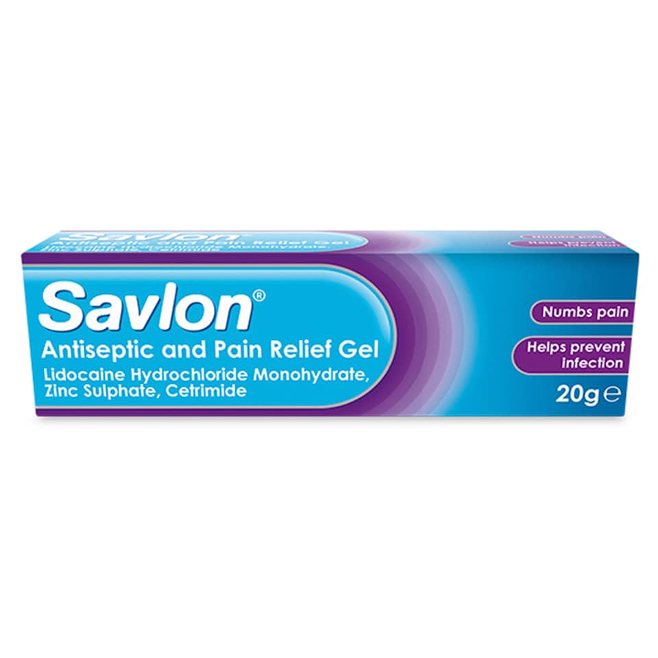 image 1 of Savlon Antiseptic and Pain Relief Gel 20g