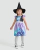 image 1 of F&F Girls 2-Piece Witch Fancy Dress Costume in Blue