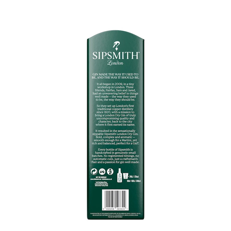 image 1 of SIPSMITH LONDON DRY GIN 70CL