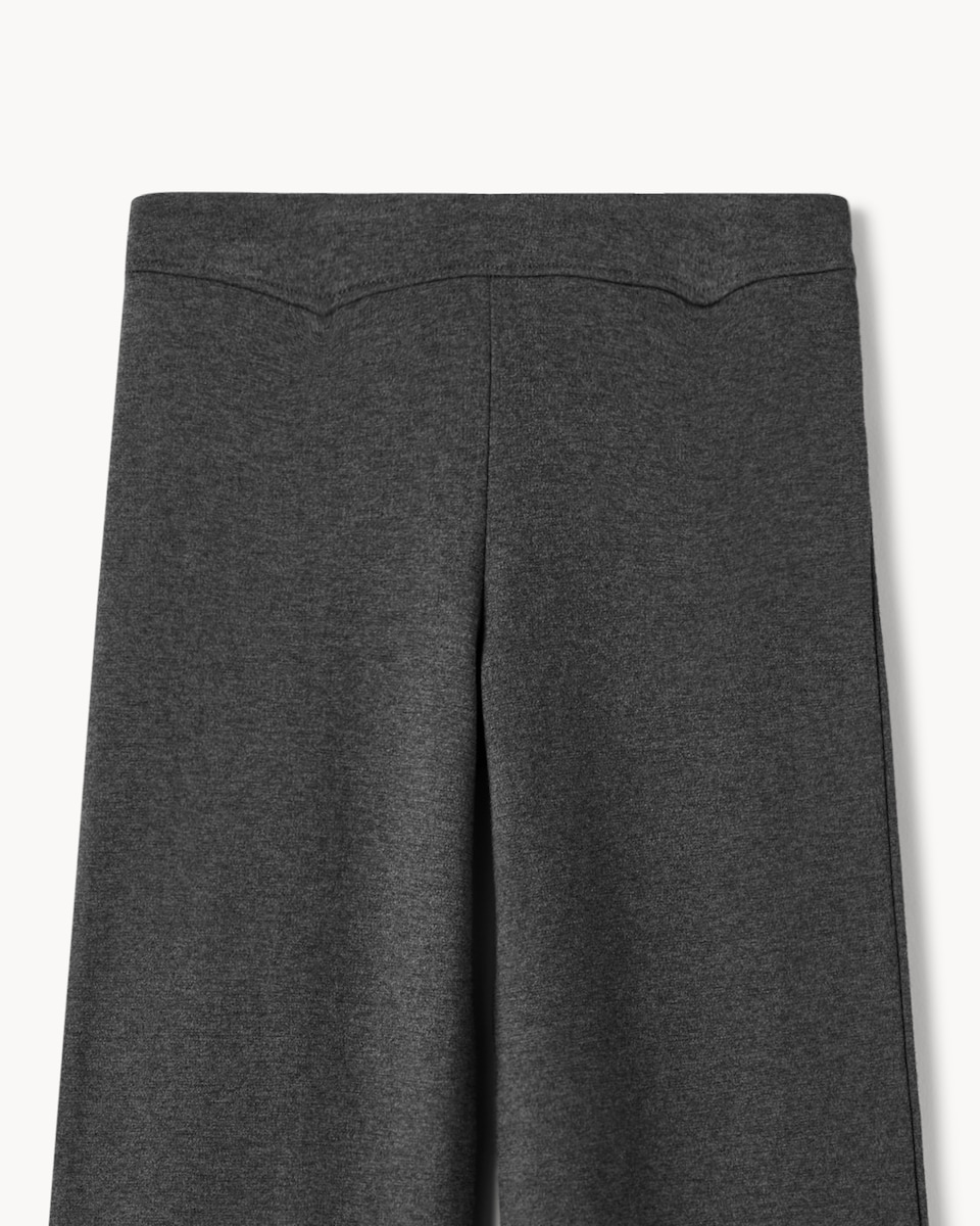 image 1 of F&F Girls School Cotton Rich Wide Leg Trousers in Grey
