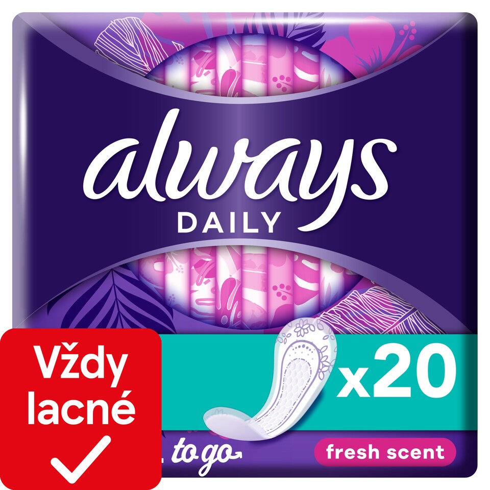 image 1 of Always Dailies Normal To Go Sviežosť Panty Liners x20
