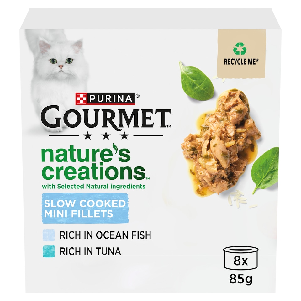 image 1 of GOURMET Nature's Creations Fish Wet Cat Food 8x85g