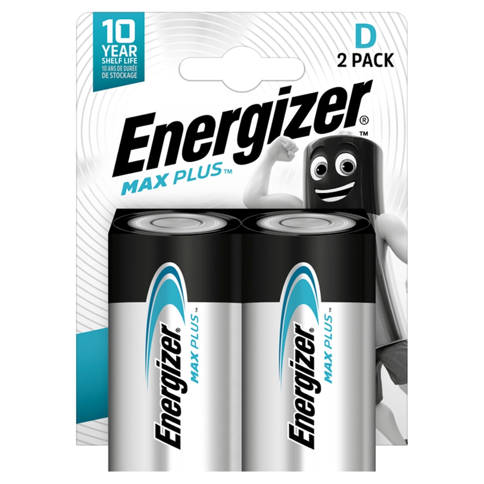image 1 of Energizer Max Plus D 2 Pack