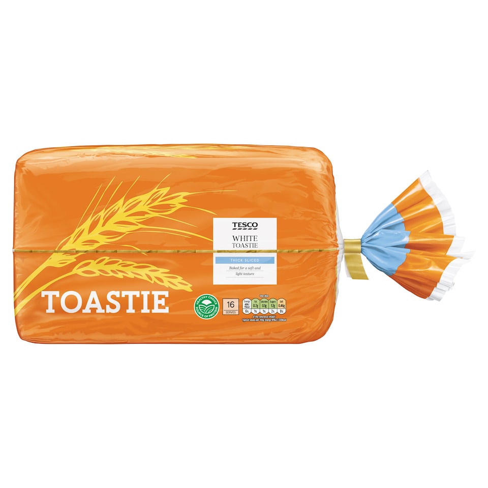 Tesco White Toastie Thick Sliced Bread 800g