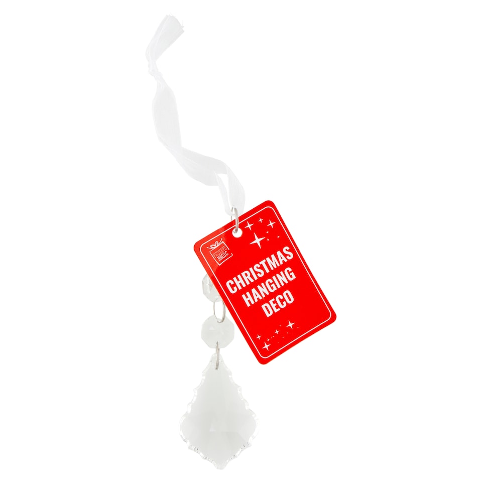 Festive Magic átlátszó csepp karácsonyi függődísz