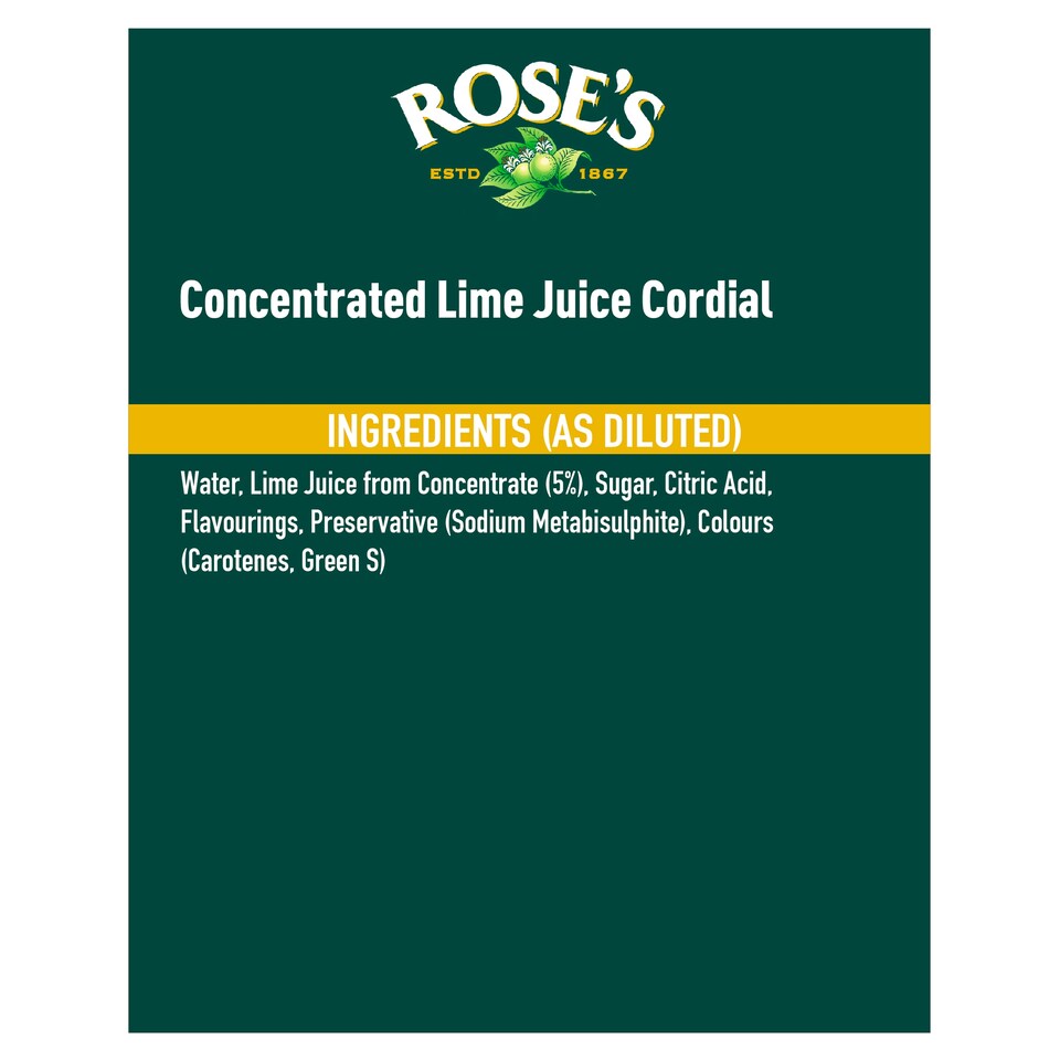 image 1 of Roses Lime Juice Cordial 1L
