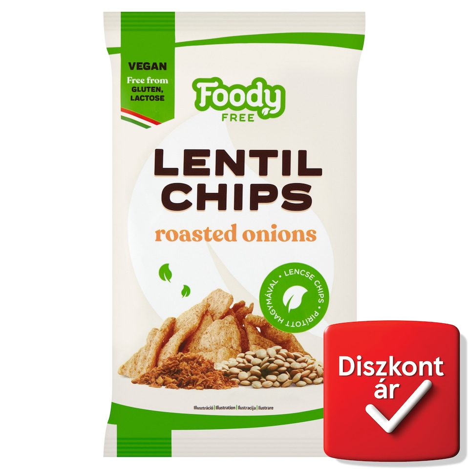 Foody Free lencse chips pirított hagymával 50 g