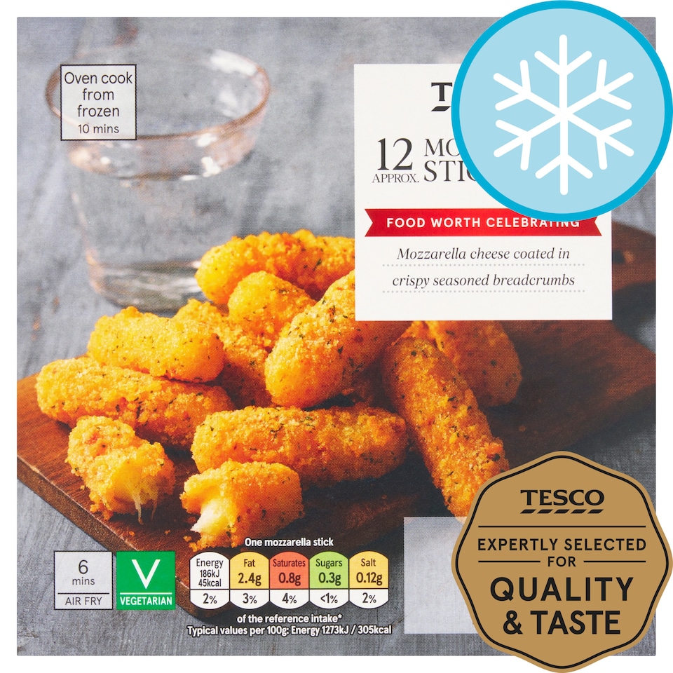Tesco Mozzarella Sticks 12 Pack 180g