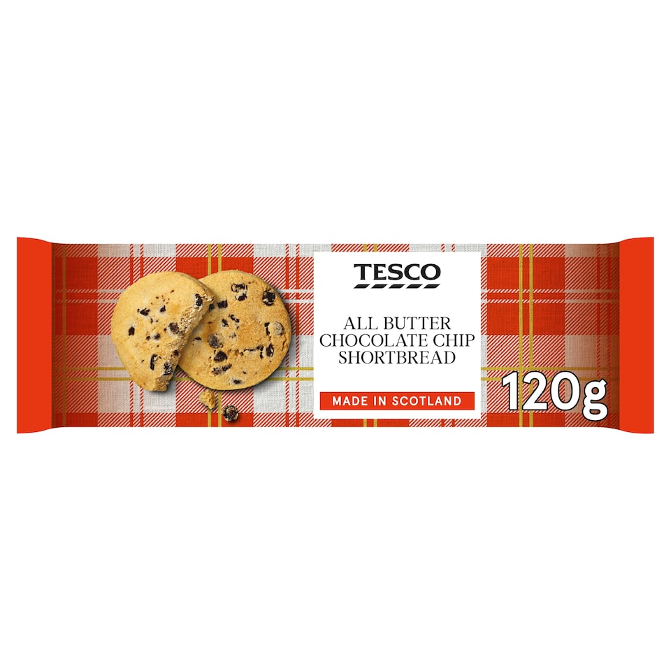 Tesco All Butter Chocolate Chip Shortbread 120g