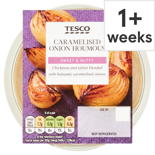 Tesco Caramelised Onion Houmous 182G Tesco Groceries