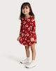 image 2 of F&F Girls Pure Cotton St David's Day Long Sleeved Dress in Red