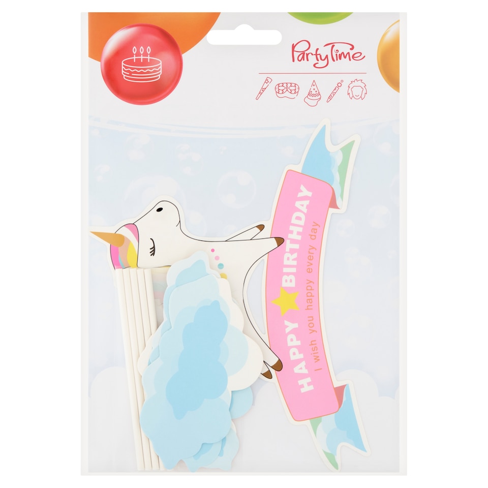 Party Time Unicorn torta dekoráció
