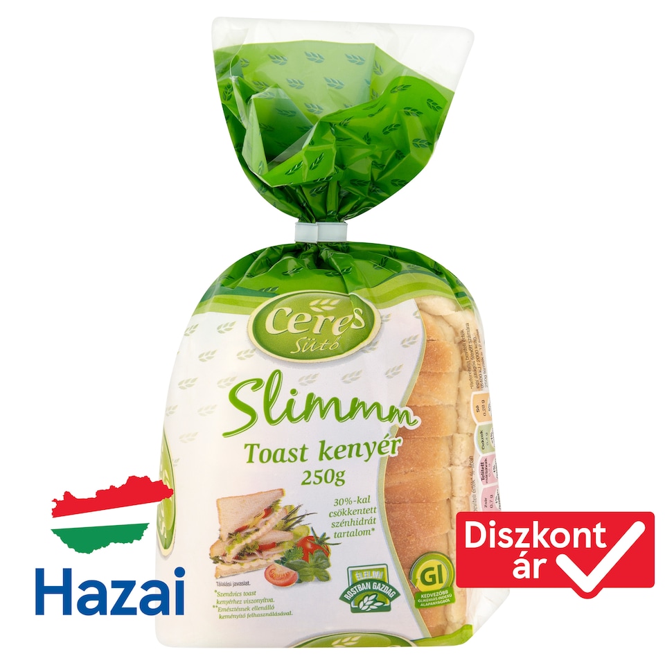 image 1 of Ceres Sütő Slimmm Toast Bread 250 g