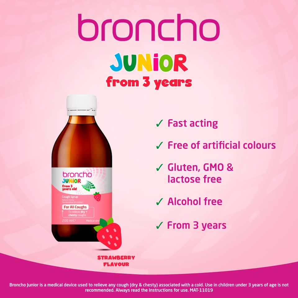 image 1 of Broncho Junior Cough Syrup From 3 Years Old 120ml