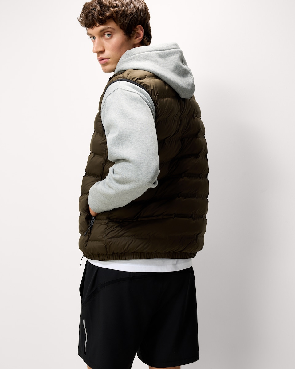 image 1 of F&F Active OUTDOOR Lightweight Warmth Thermal Gilet in Khaki