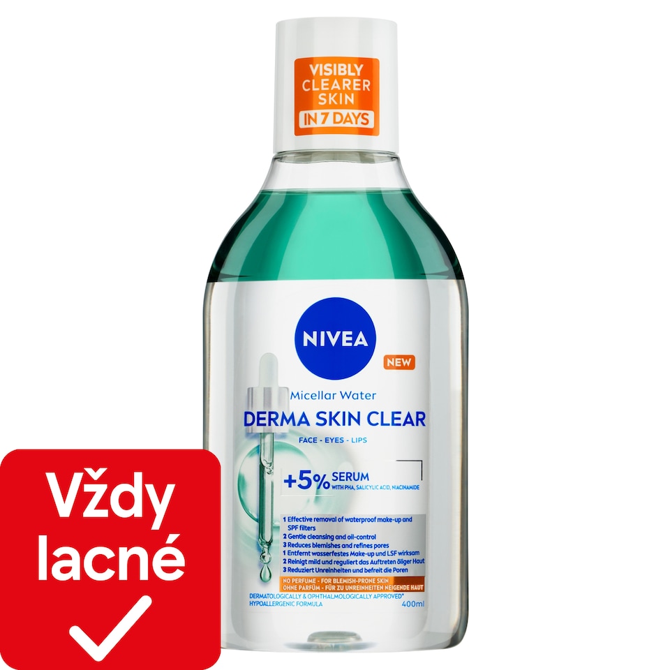 obrázok 1 z Nivea Derma Skin Clear Micelárna voda 400 ml