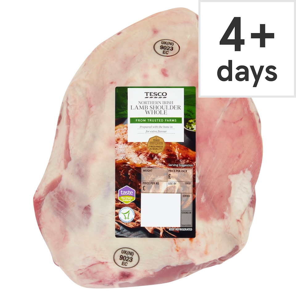 Tesco Northern Irish Lamb Shoulder Whole 900g - 2.7Kg