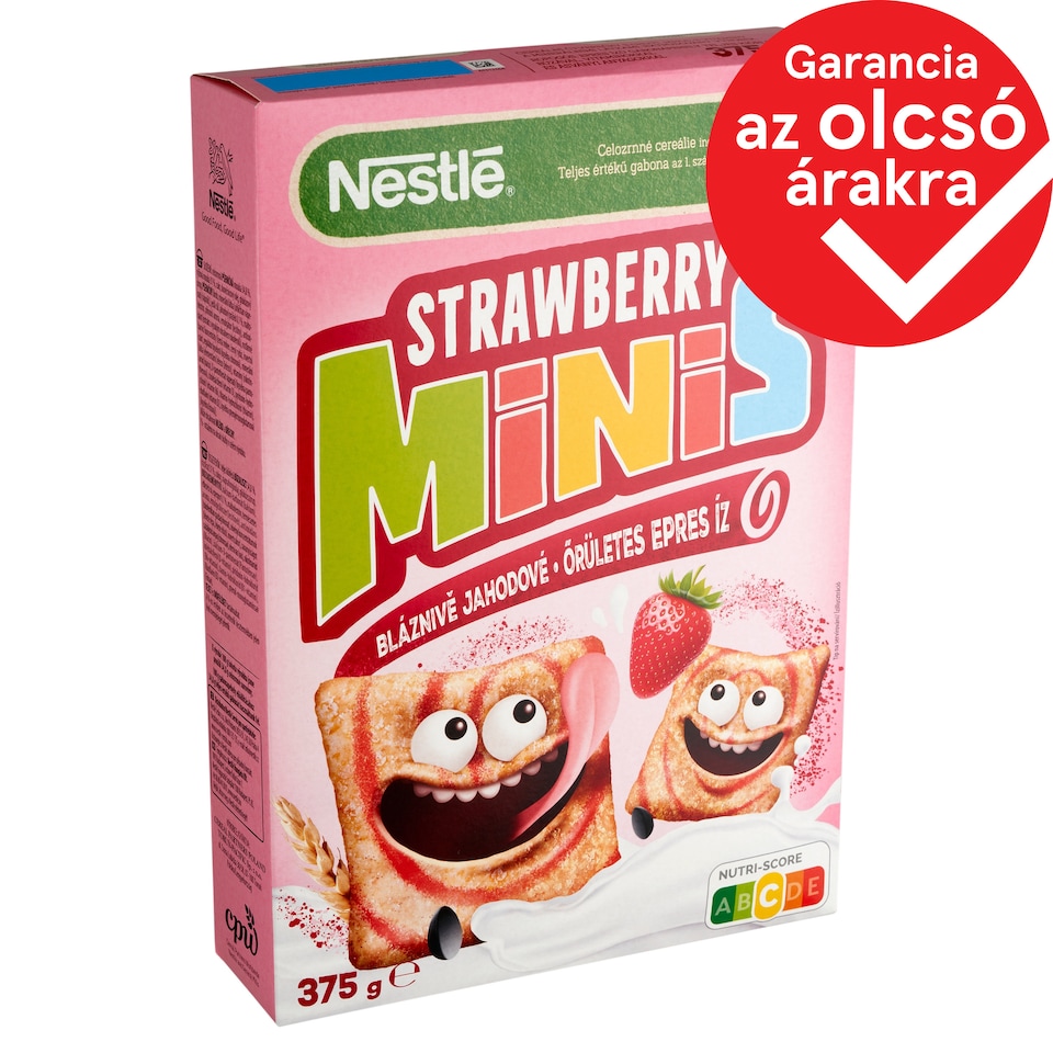 Nestlé Strawberry Minis Crunchy Strawberry Cereal with Whole Wheat 375 g