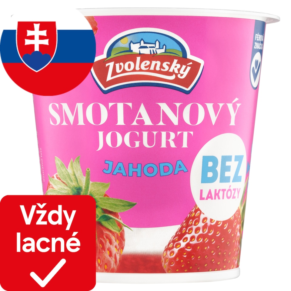 obrázok 1 z Zvolenský Smotanový jogurt jahoda bez laktózy 145 g