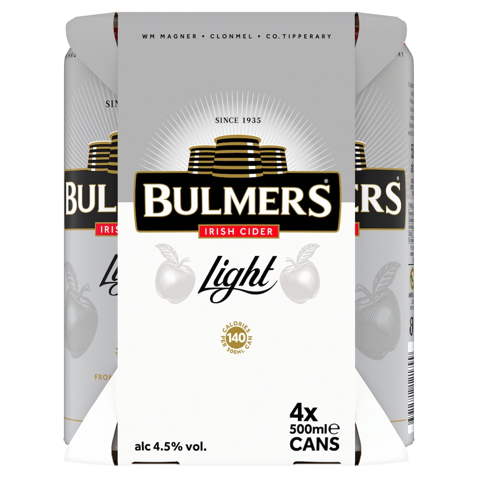image 1 of Bulmers Light Irish Cider 4 X 500Ml