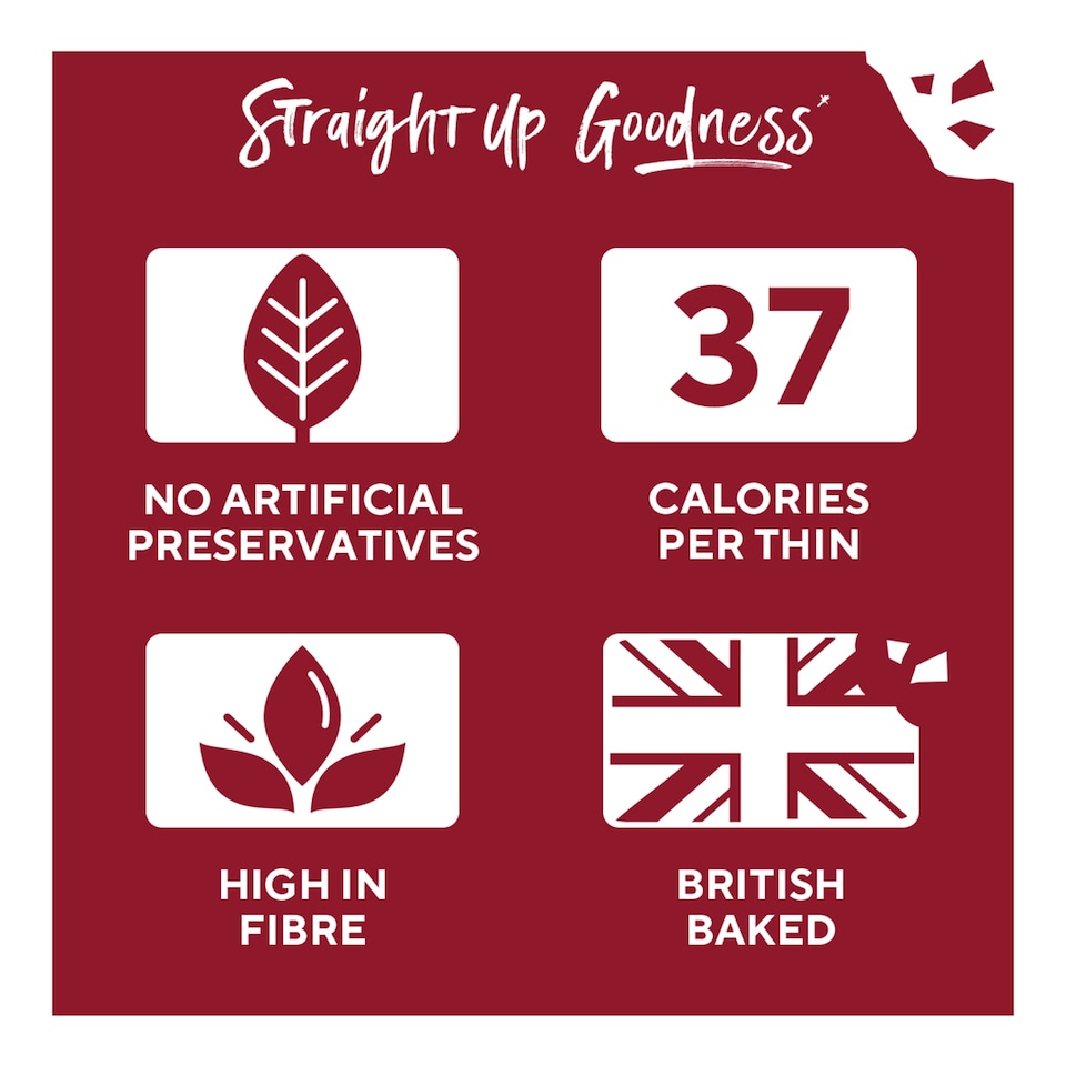 image 1 of Ryvita Snack It Thins Smoky BBQ Flatbread Snacks 125g