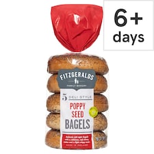 Fitzgeralds Poppy Seeded Bagels 425G