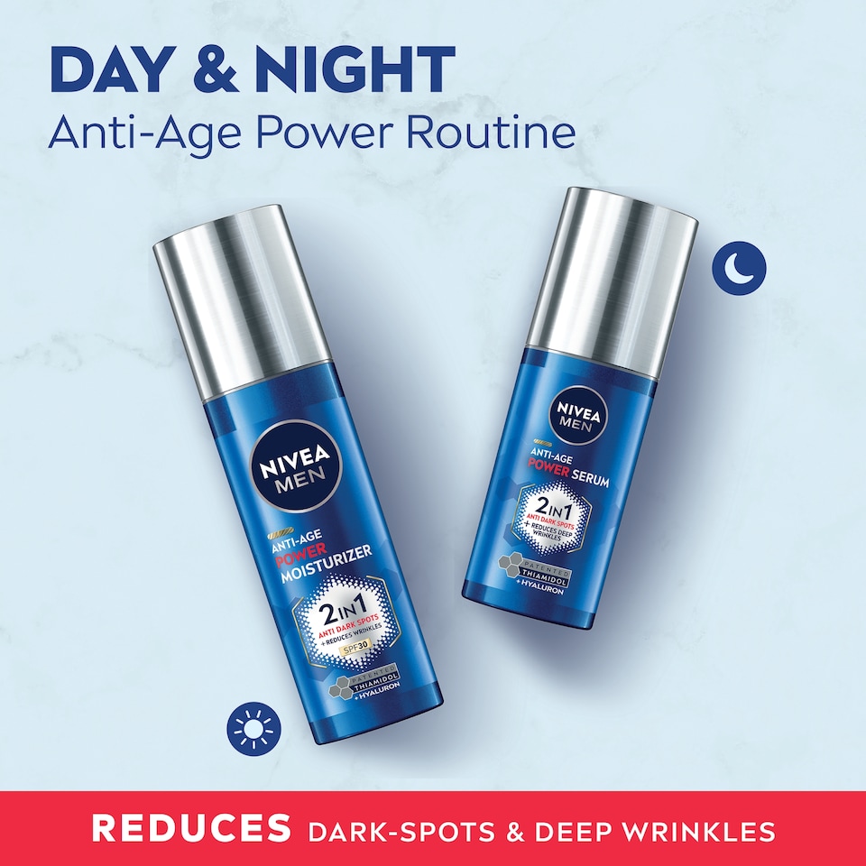 image 1 of NIVEA MEN Anti-Age Power 2in1 Skincare Routine Gift Set