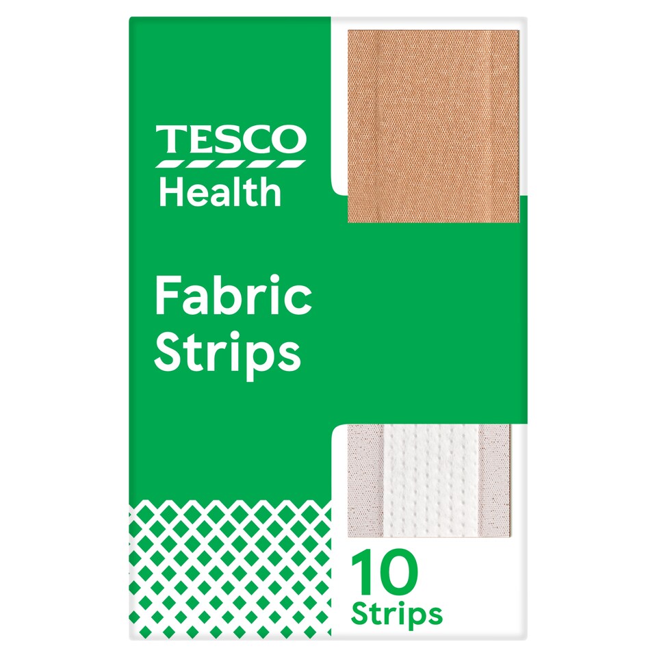 image 1 of Tesco Fabric Dressing Strips 10 cm x 6 cm 10 pcs