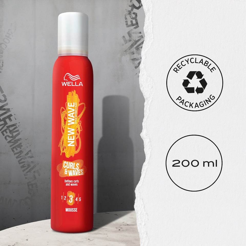 image 1 of Shockwaves Curls & Waves Mousse 200Ml